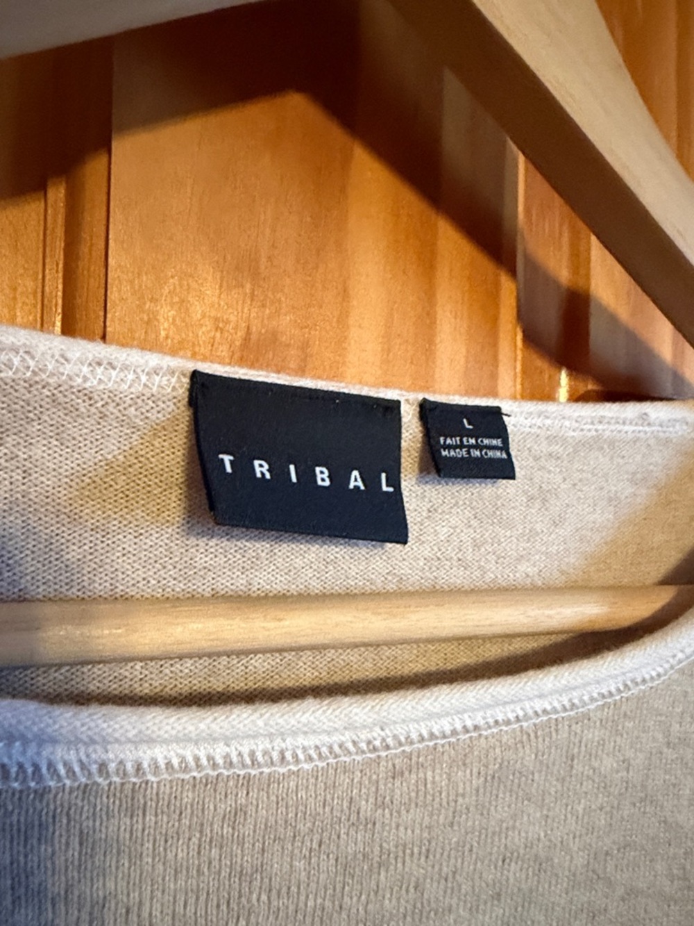 Tribal Cream Textured Boatneck Top - Picture 2 of 11